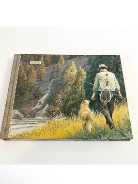 Outdoorsman Lined Journal Hunting Fishing Dogs Wilderness Fathers Day Nature